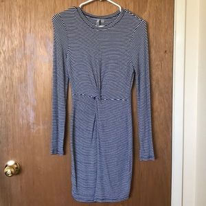 Asos black and white striped dress